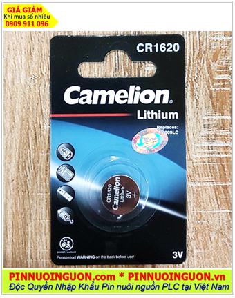Camelion CR1620; Pin đồng xu 3v lithium Camelion CR1620 chính hãng /Loại Vỉ 1viên